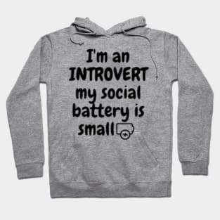 I'm An Introvert My Social Battery Is Small Hoodie